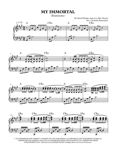 My Immortal (arr. Christian Bennedsen)