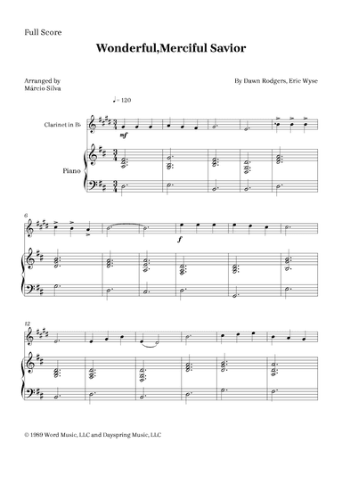Wonderful, Merciful Savior (arr. Márcio Silva)
