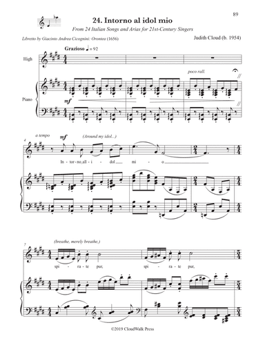 24 Italian Songs and Arias for 21st-Century Singers, No. 24 Intorno al ido mio