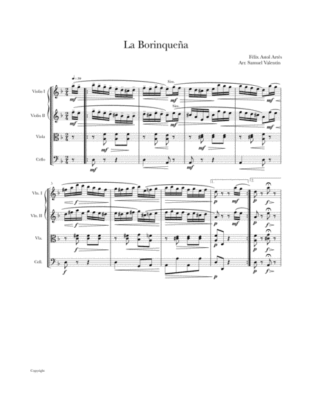 La Borinqueña (arr. Samuel Valentín)