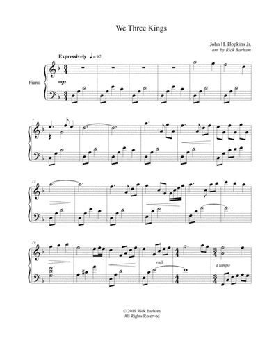 We Three Kings (arr. Rick Barham)