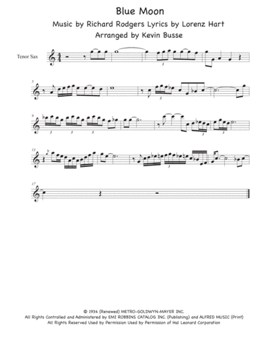 Blue Moon (arr. Kevin Busse)