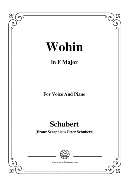 Schubert-Wohin,from 'Die Schöne Müllerin',Op.25 No.2,in F Major,for Voice&Piano (arr. MSM)