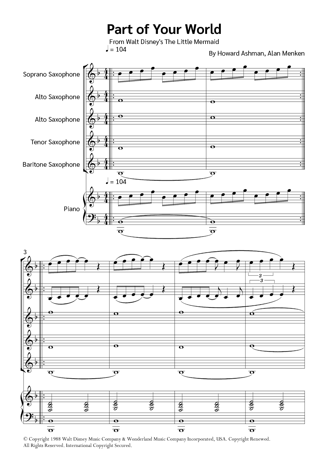 Part Of Your World (reprise) (arr. Jackson Spindler)