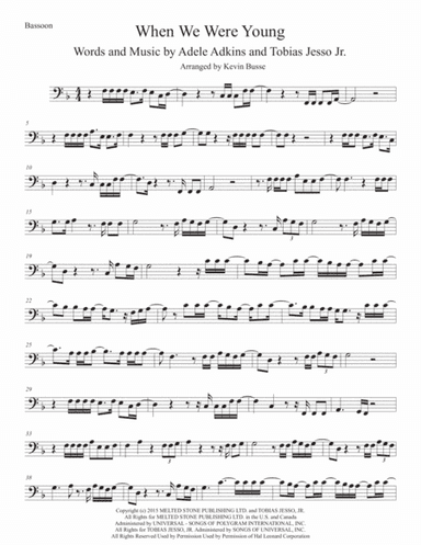 When We Were Young (arr. Kevin Busse)
