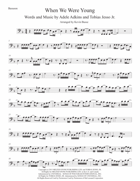 When We Were Young (arr. Kevin Busse)