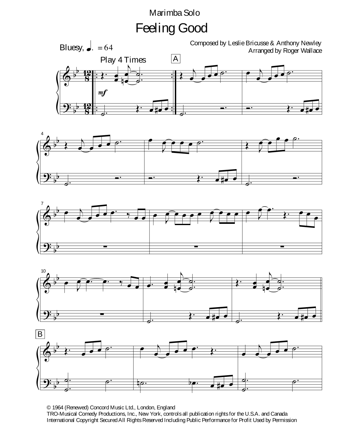 Feeling Good (arr. Roger Wallace)