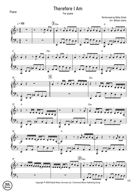 Therefore I Am (arr. Willem Aarts)