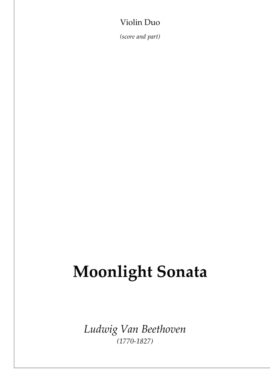 Moonlight Sonata (violin duo) (arr. Passoni Music)