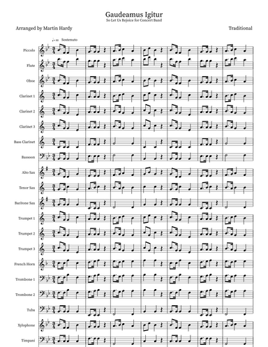 Gaudeamus Igitur (arr. Martin Hardy)