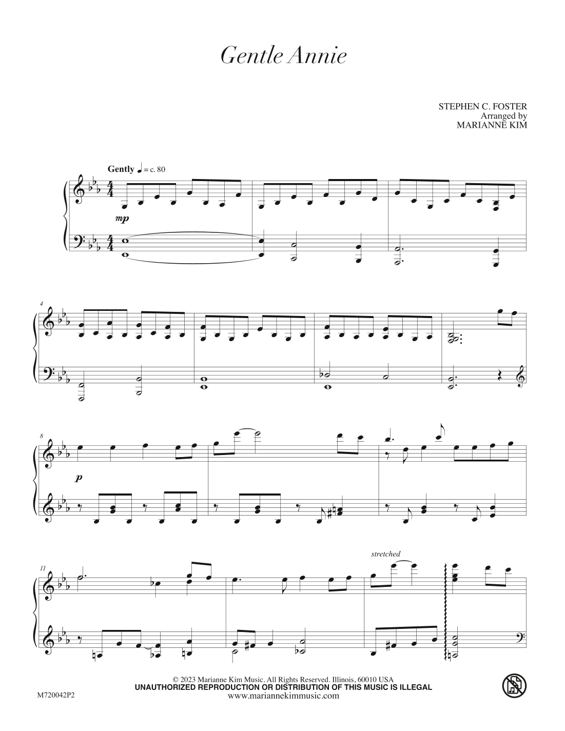 Gentle Annie (arr. Marianne Kim)