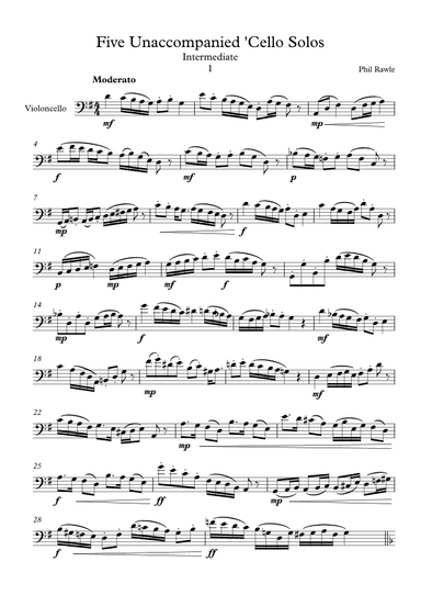 Five Unaccompanied 'Cello Solos - Intermediate