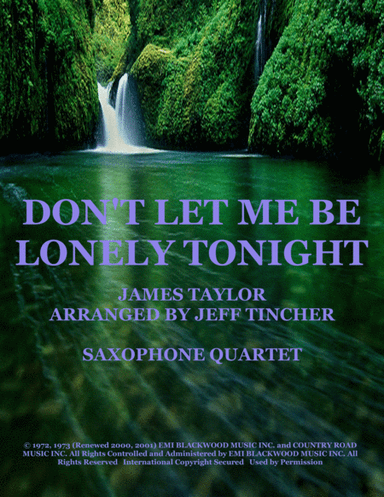 Don't Let Me Be Lonely Tonight (arr. Jeff Tincher)