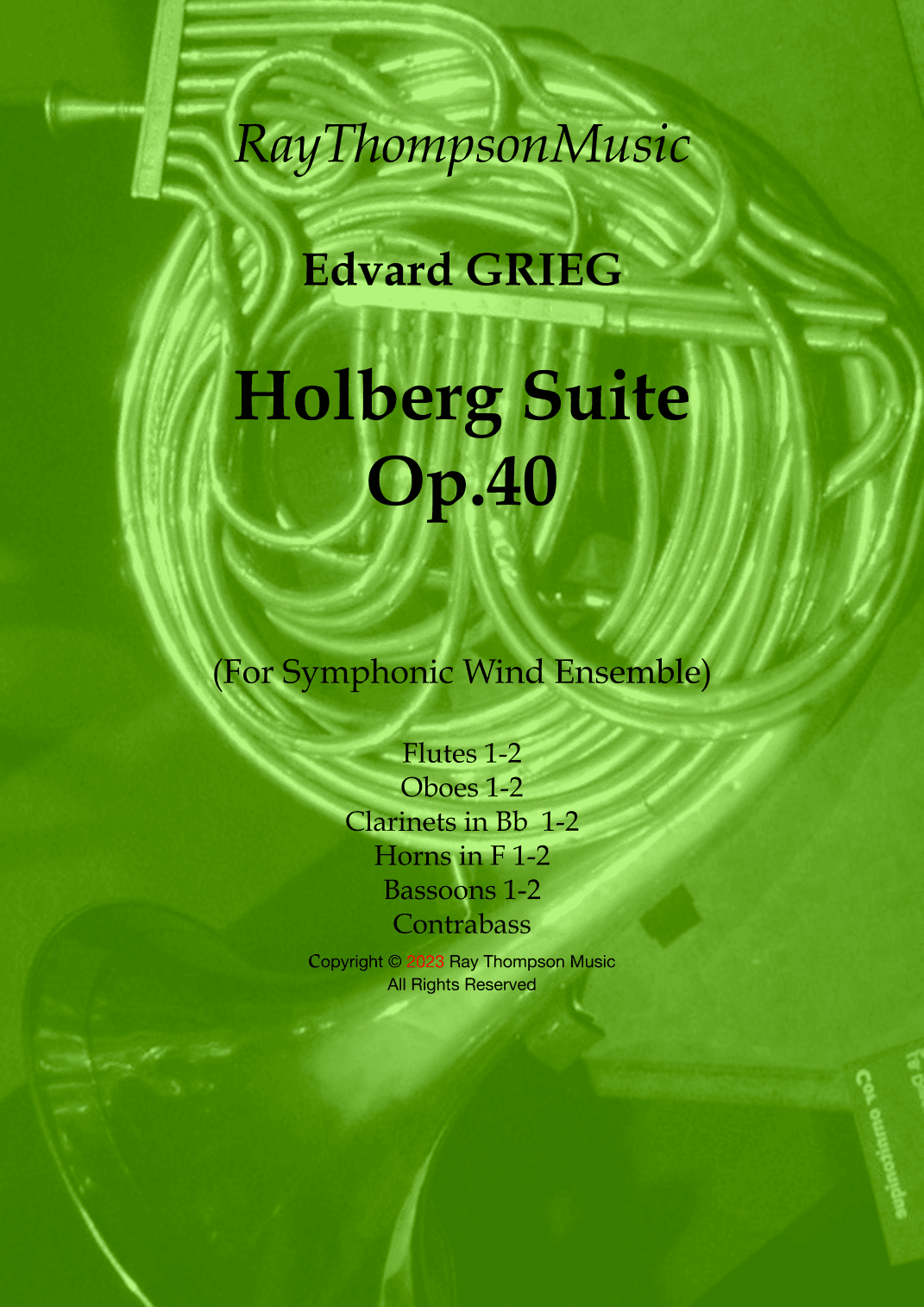 Grieg: Holberg Suite Op.40 - symphonic wind/bass (arr. Ray Thompson)