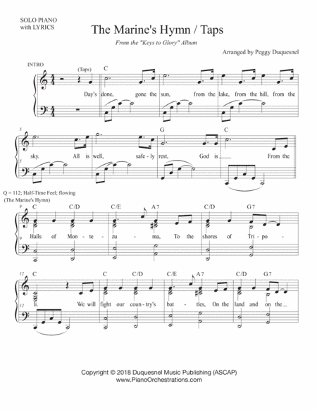 The Marine's Hymn_Taps (C) (arr. Duquesnel Music Publishing)