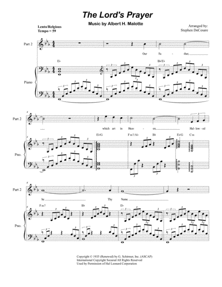 The Lord's Prayer (arr. Stephen DeCesare)