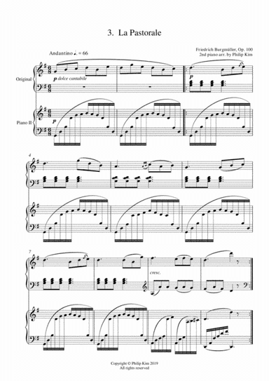 3. La Pastorale 25 Progressive Studies Opus 100 for 2 pianos Friedrich Burgmüller (arr. Philip Kim)