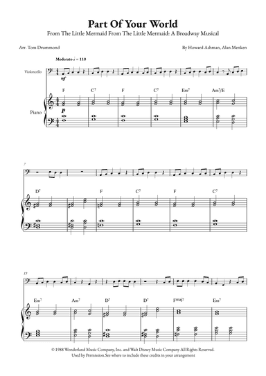 Part Of Your World (arr. Tom Drummond)