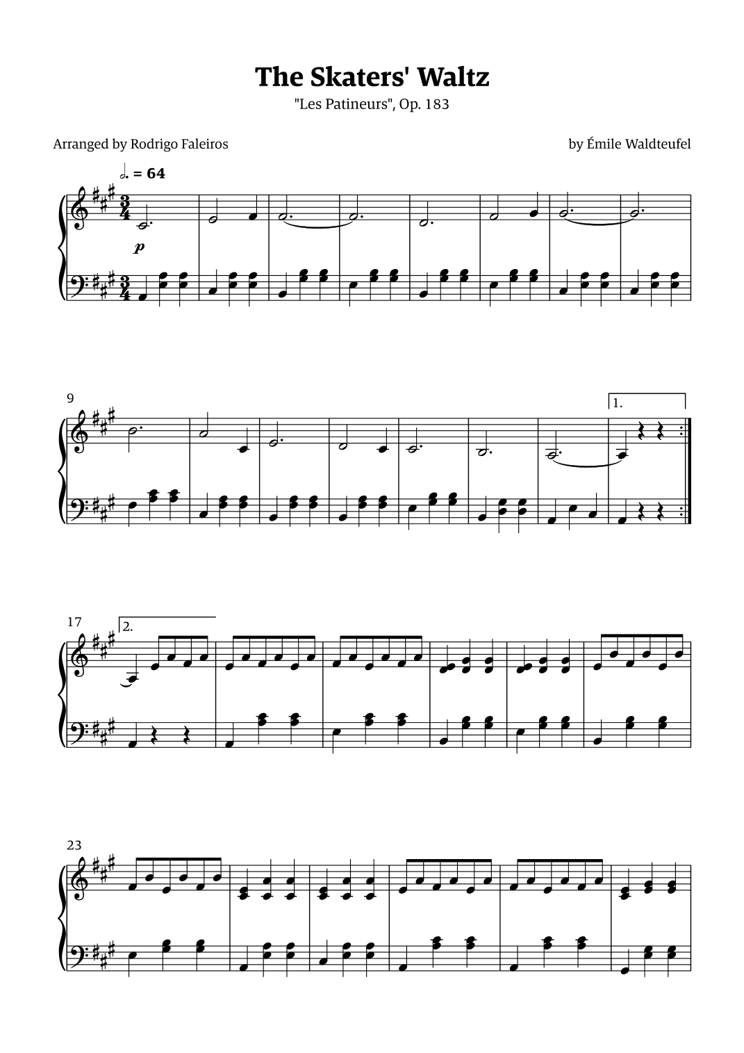 The Skaters Waltz (arr. Rodrigo Faleiros)