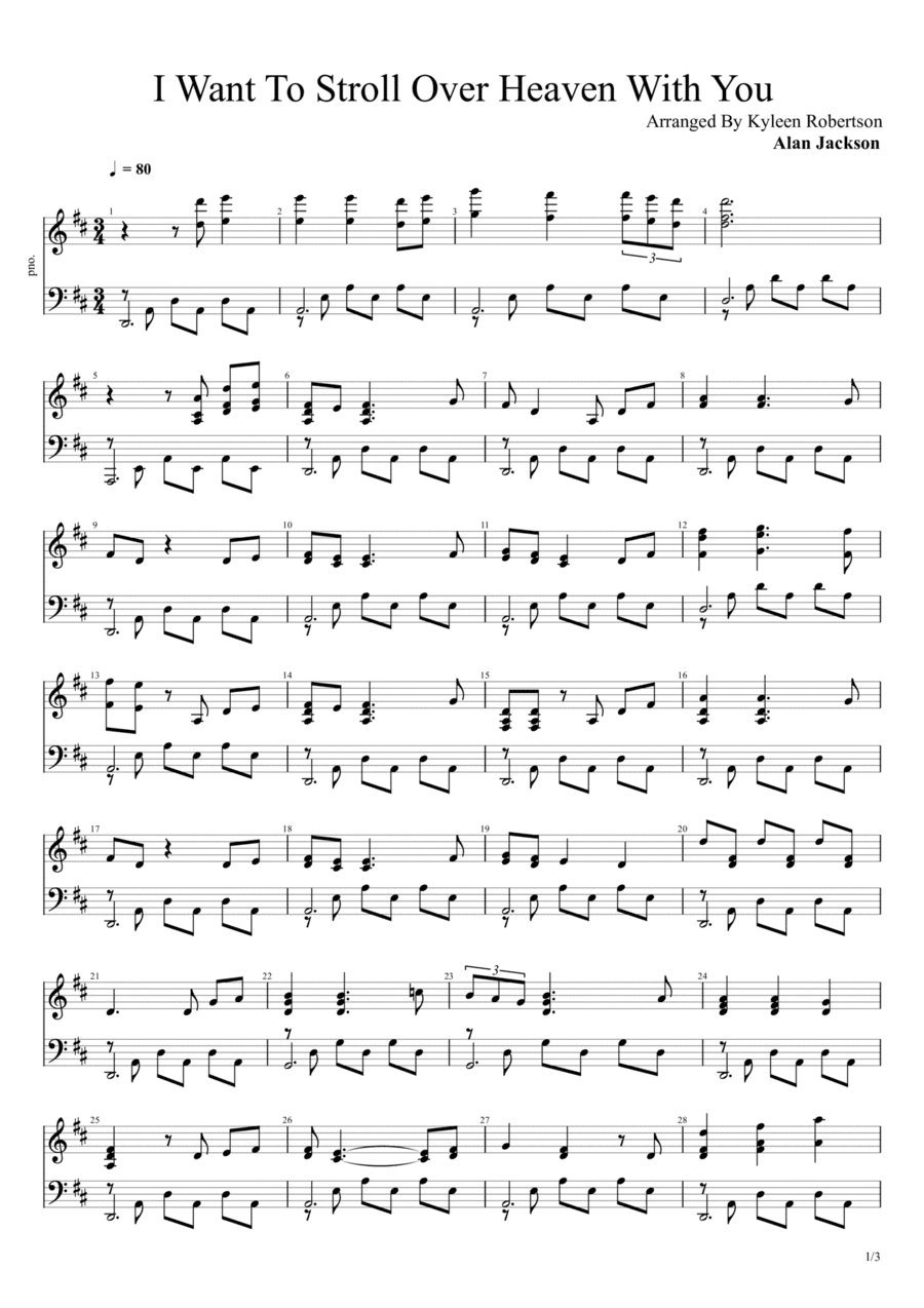 I Want To Stroll Over Heaven With You (arr. Kyleen Robertson)