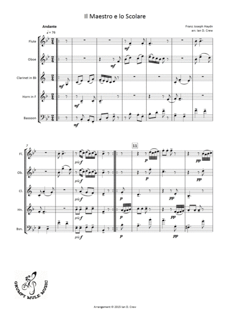 Haydn - Il Maestro e lo Scolare (arr. Ian D. Crew)