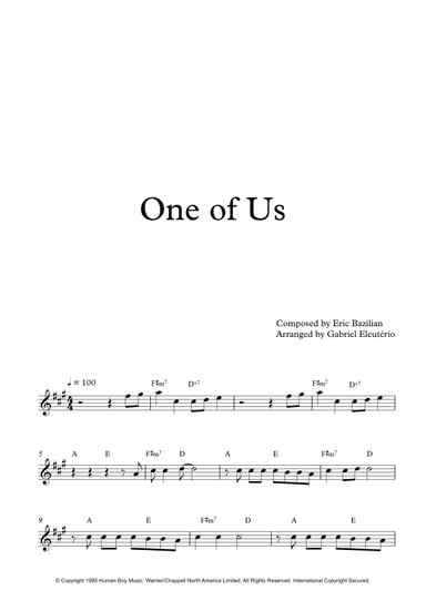 One Of Us (arr. Gabriel Eleutério)