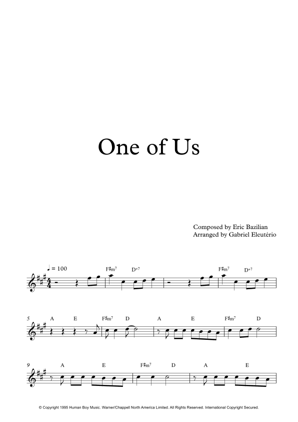 One Of Us (arr. Gabriel Eleutério)