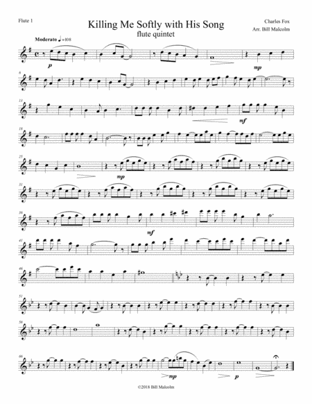 Killing Me Softly With His Song (arr. Bill Malcolm)