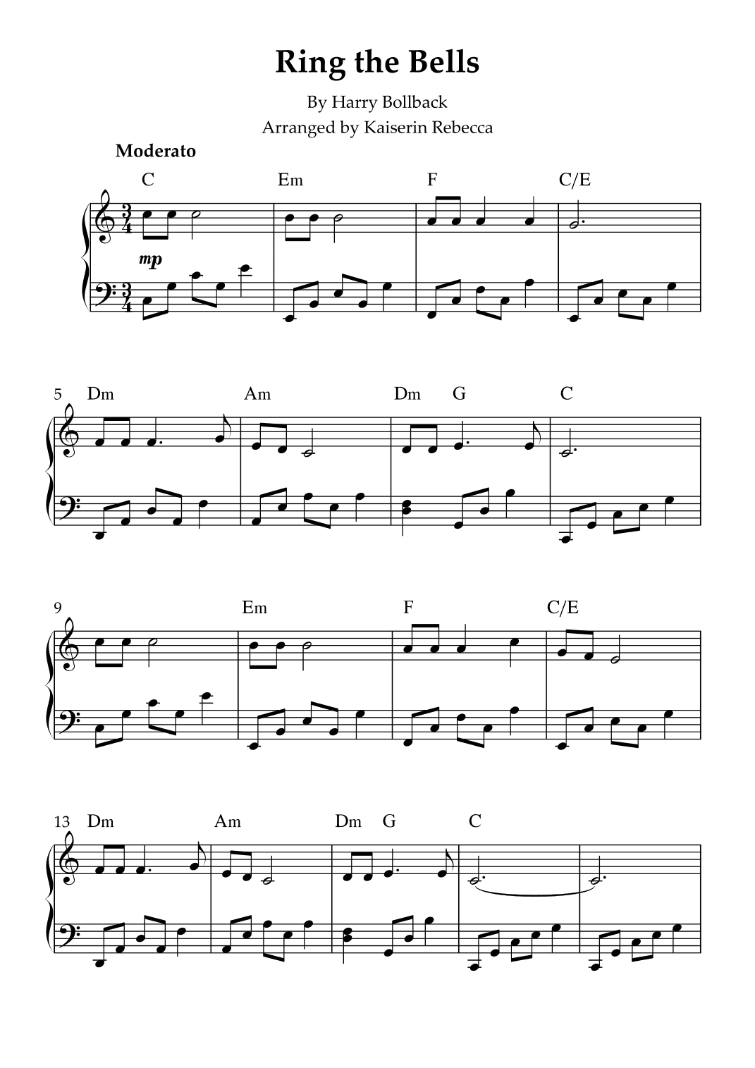 Ring The Bells (arr. Kaiserin Rebecca)
