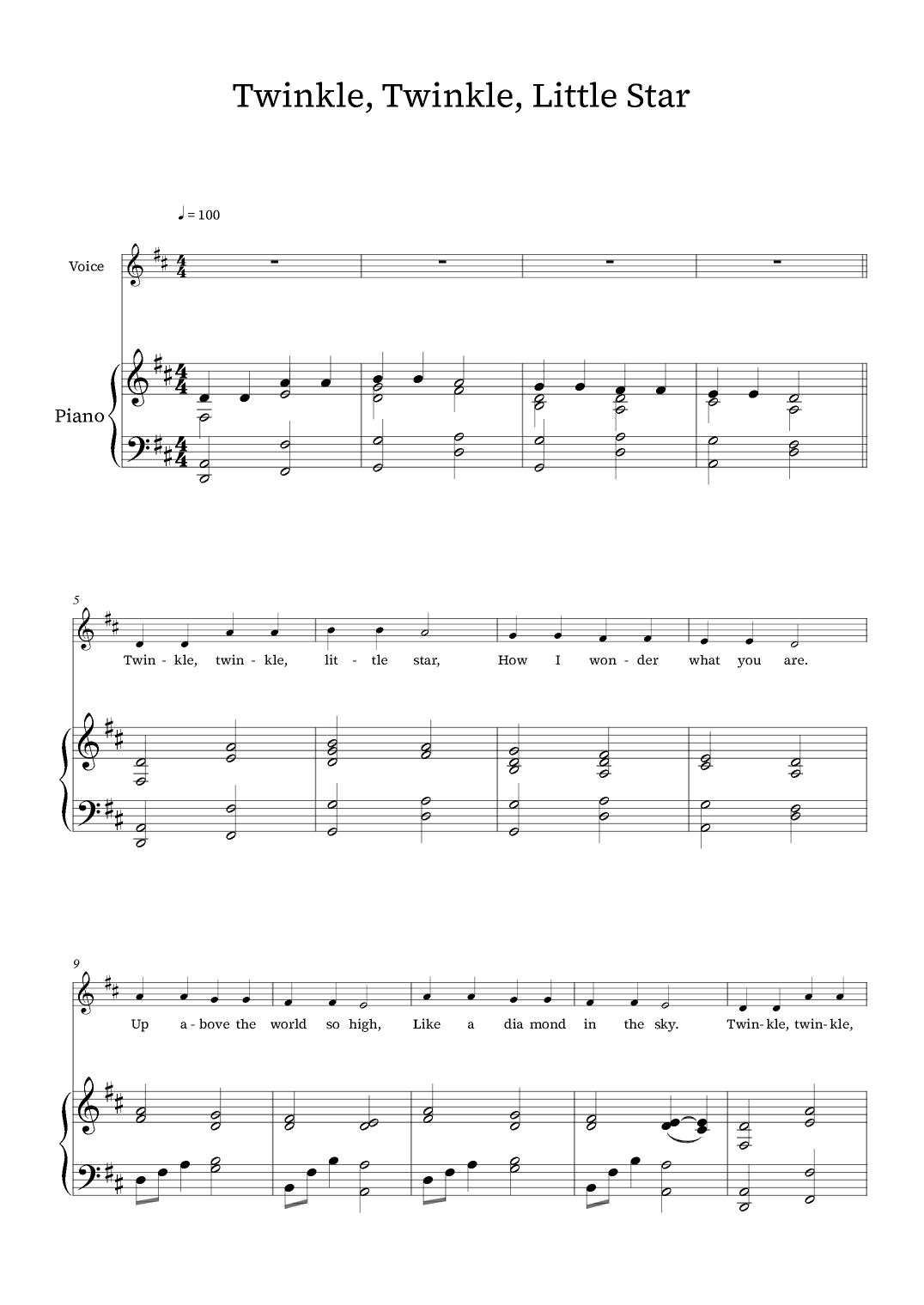 Twinkle Twinkle Little Star (arr. Richard Nicks)