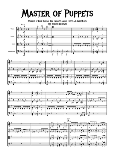 Master Of Puppets (arr. Takuma Nishimura)