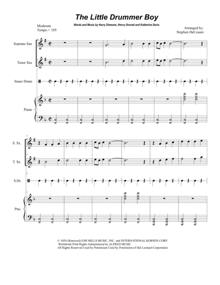 The Little Drummer Boy (arr. Stephen DeCesare)