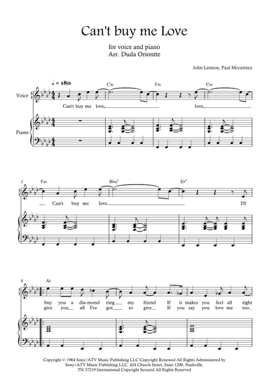 Can't Buy Me Love (arr. Duda Oriontte)
