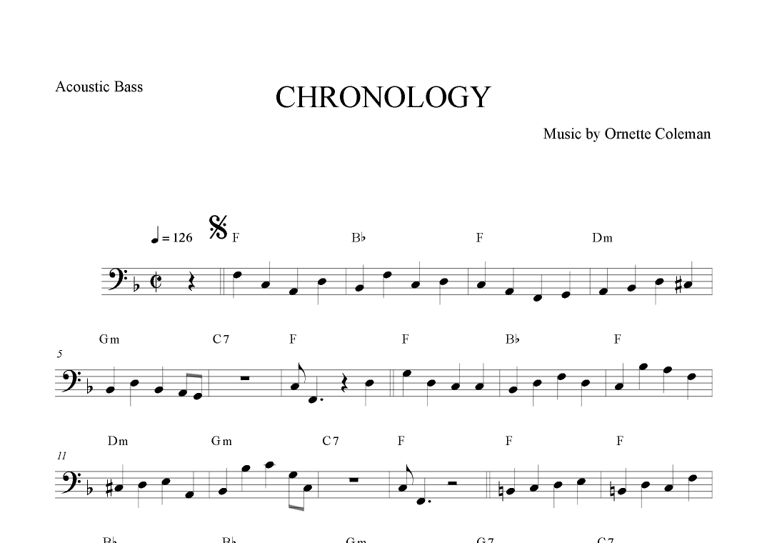 Chronology (arr. The Sheet Music Library)