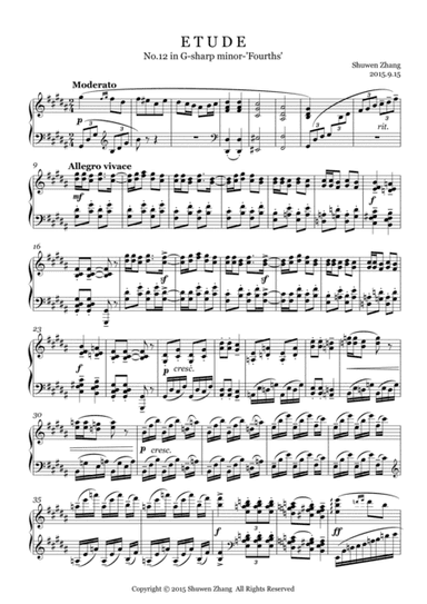 Etude No.12 in G-sharp minor "Fourths"