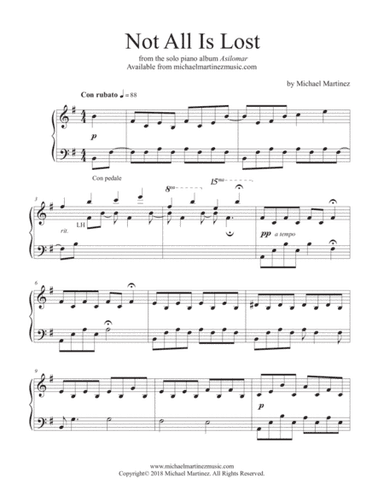 Not All Is Lost -  original piano solo (New Age)