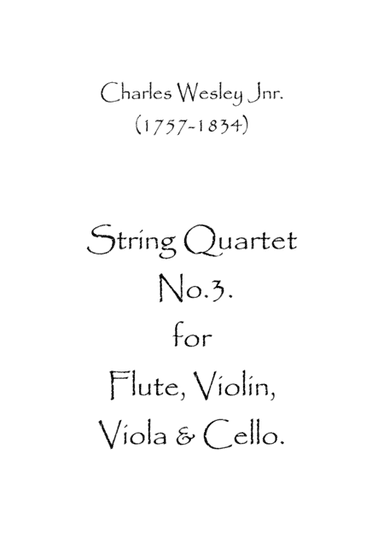 String Quartet No.3 (arr. Spence Bundy)