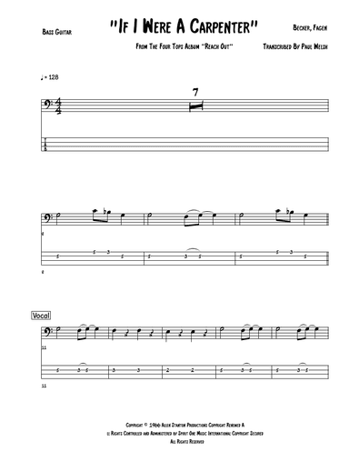 If I Were A Carpenter (arr. Accubass)
