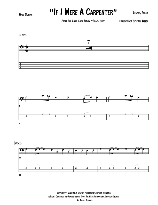 If I Were A Carpenter (arr. Accubass)