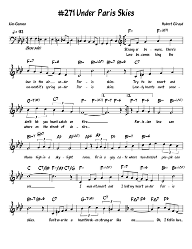 Under Paris Skies (arr. John Fries)
