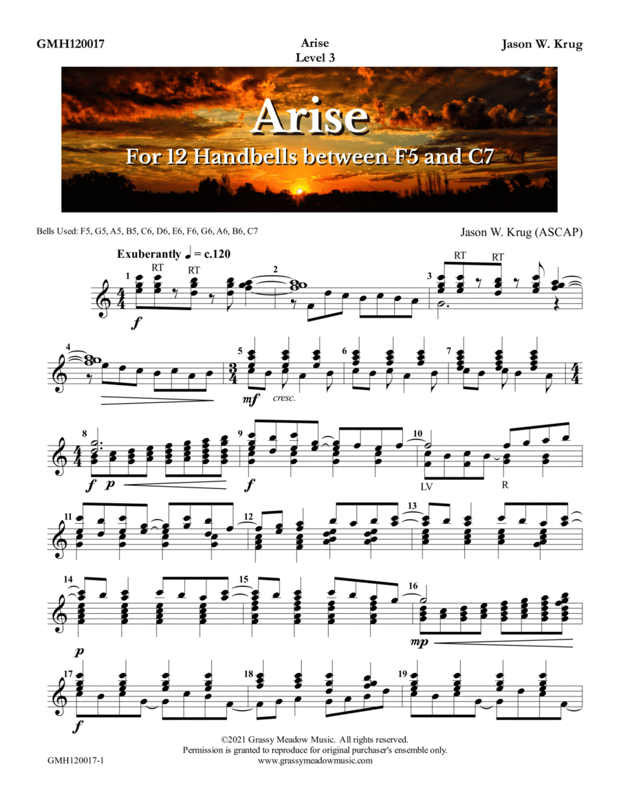 Arise (for 12 handbells)