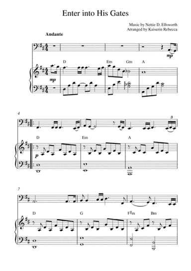 Enter into His Gates (arr. Kaiserin Rebecca)