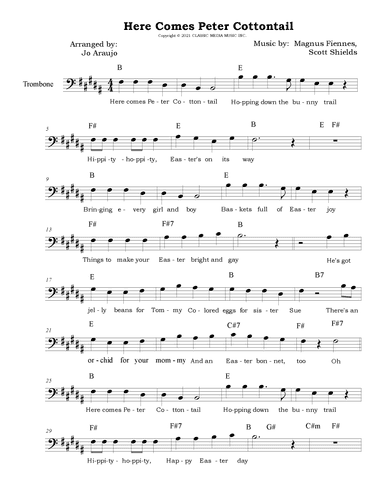 Here Comes Peter Cottontail (arr. Jo Araujo)