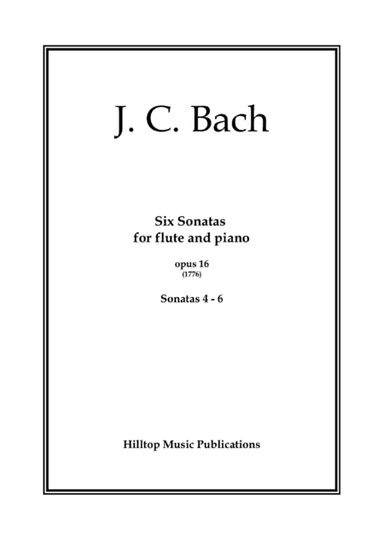 J.C. Bach Six Sonatas for flute and piano No 4 - 6 (arr. Hilltop Music Publications)