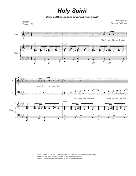 Holy Spirit (arr. Stephen DeCesare)