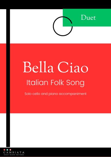 Bella Ciao - Solo cello and piano accompaniment (Easy) (arr. Levy Nunes)