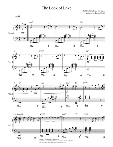 The Look Of Love (arr. Carlo Castro)