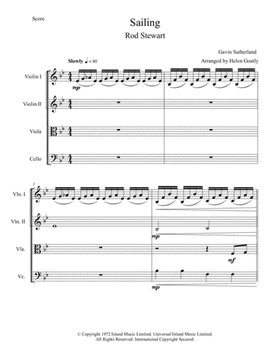 Sailing (arr. Helen Goatly)