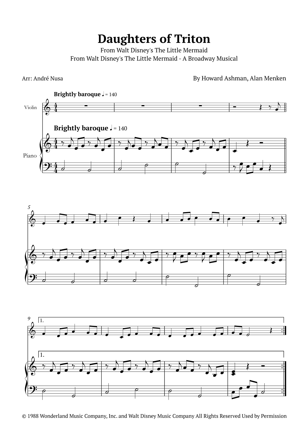 Daughters Of Triton (arr. André Nusa)