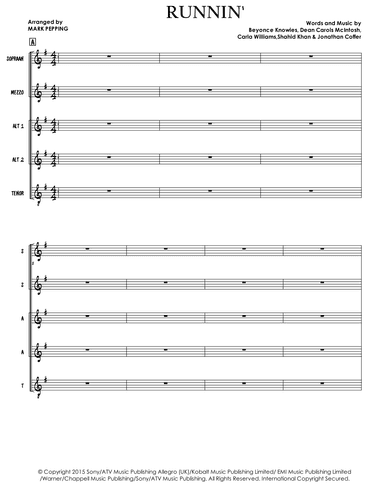 Runnin' (lose It All) (arr. Mark Pepping)